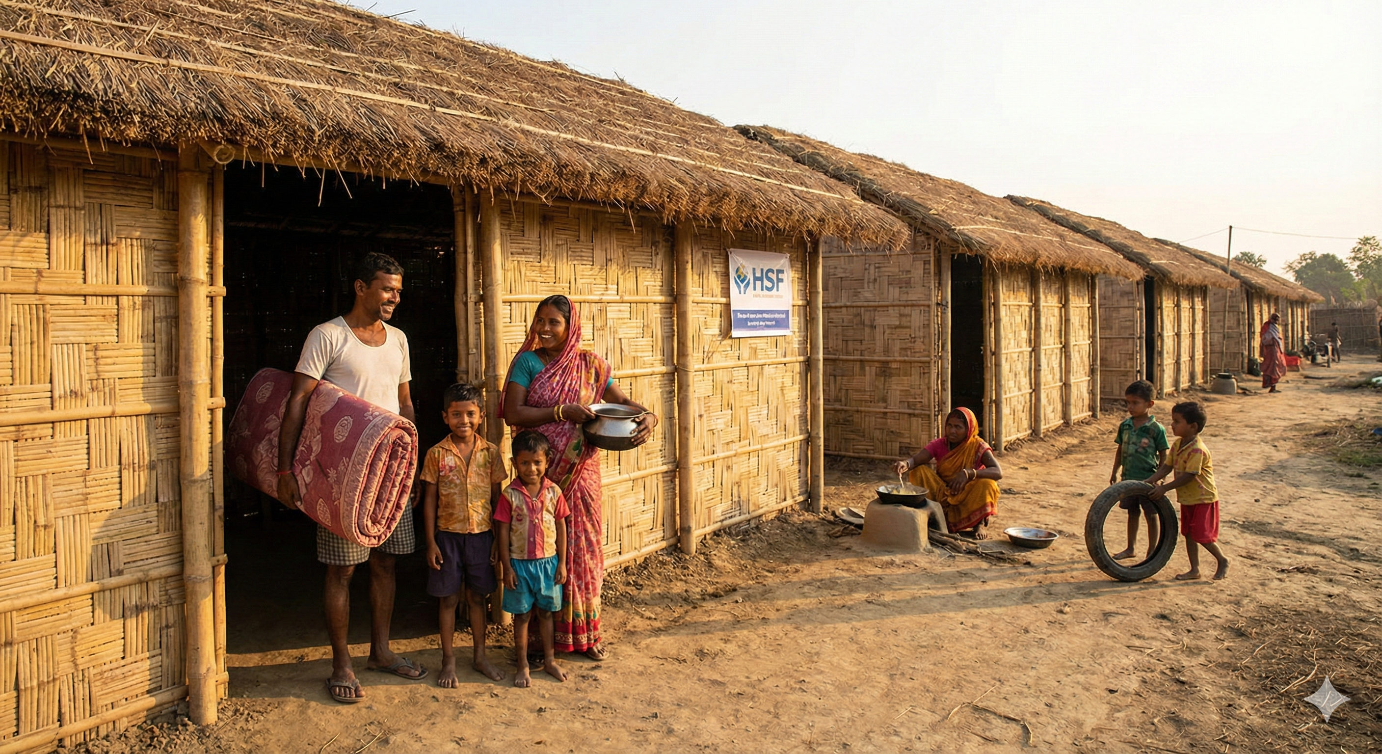 Temporary Bamboo Homes